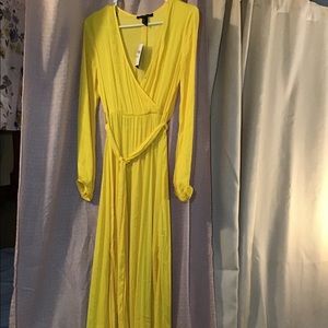Belted Surplice maxi dress